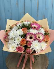 Букет цветов из:  Розы, Герберы и Хризантемы в Штурме