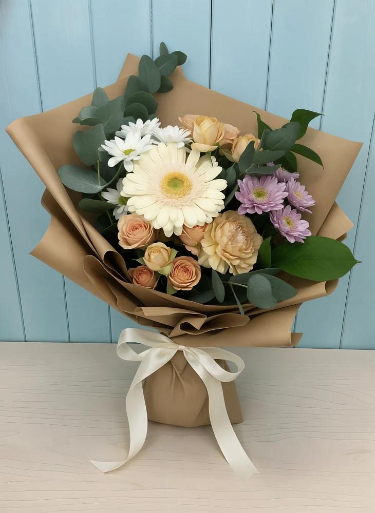 Букет цветов из: Герберы и Хризантемы в Штурме
