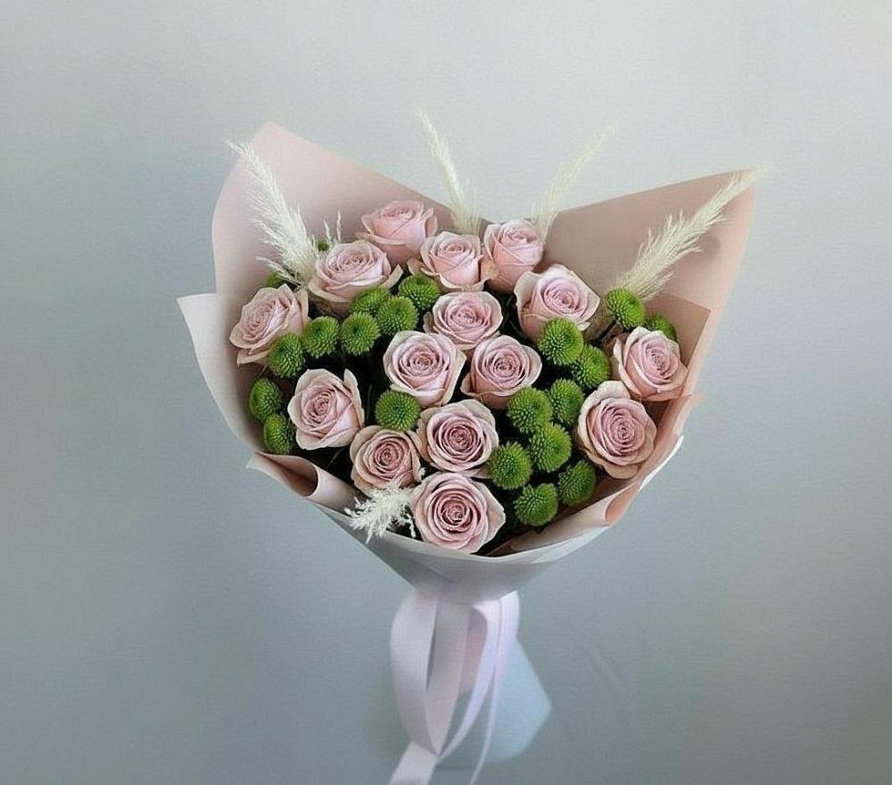 Букет цветов из: Розы и Хризантемы в Штурме