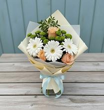 Букет цветов из:  Герберы, Розы и Хризантемы в Штурме