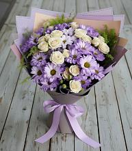 Букет цветов из:  Хризантемы и Розы в Штурме